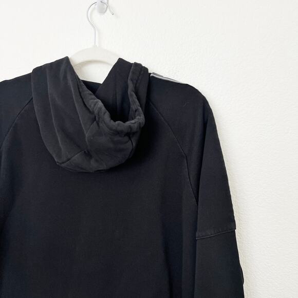 [Adidas] Black Originals Tape Fleece Pullover Hoodie Long Sleeve Men's Size XL - Picture 9 of 11